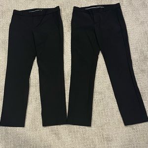 2 Banana Republic Womens Ryan Pants Size 4 Black Trousers Spring Career Business